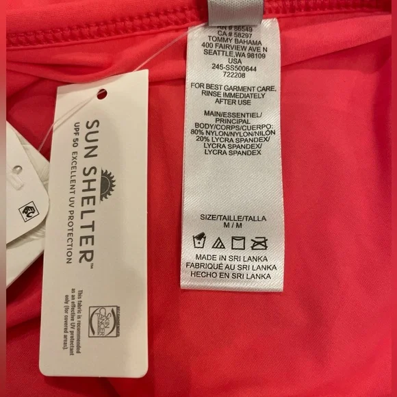 Tommy Bahama Off the Shoulder Spa Dress Size Medium Coral Coast Color - Picture 6 of 11